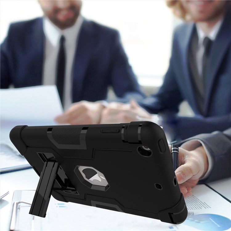 Cool PC + TPU Hybrid Case with Kickstand for iPad Mini 3/2/1 - Black-6