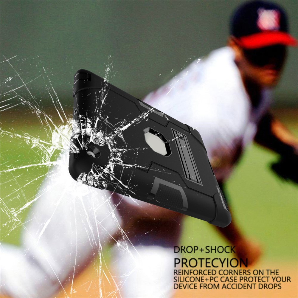 Cool PC + TPU Hybrid Kickstand Tablet Casing Cover for iPad 4/3/2 - Black-6