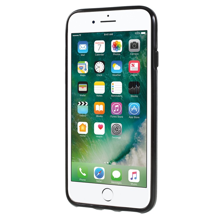 100PCS/Lot S Shape TPU Case for iPhone SE 2nd Gen (2020)/8/7 4.7 inch/6s/6 - Black-2