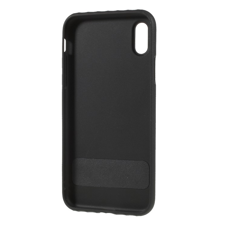 RECCI Duke Series TPU Protective Phone Case with Kickstand for iPhone X - Black-7