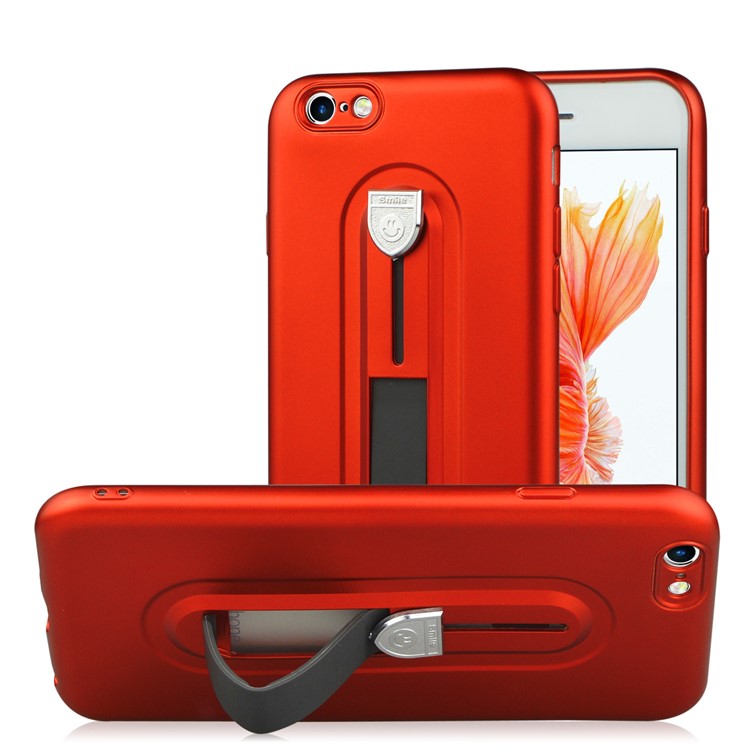 

Matte TPU Cell Phone Case with Sliding Kickstand for iPhone 6s 6 - Red