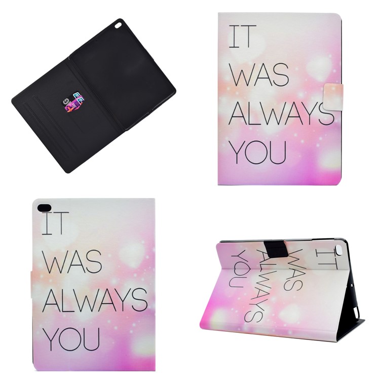 

Pattern Printing Card Holder Stand Leather Case for iPad 9.7-inch (2018) / iPad 9.7-inch (2017) - It Was Always You