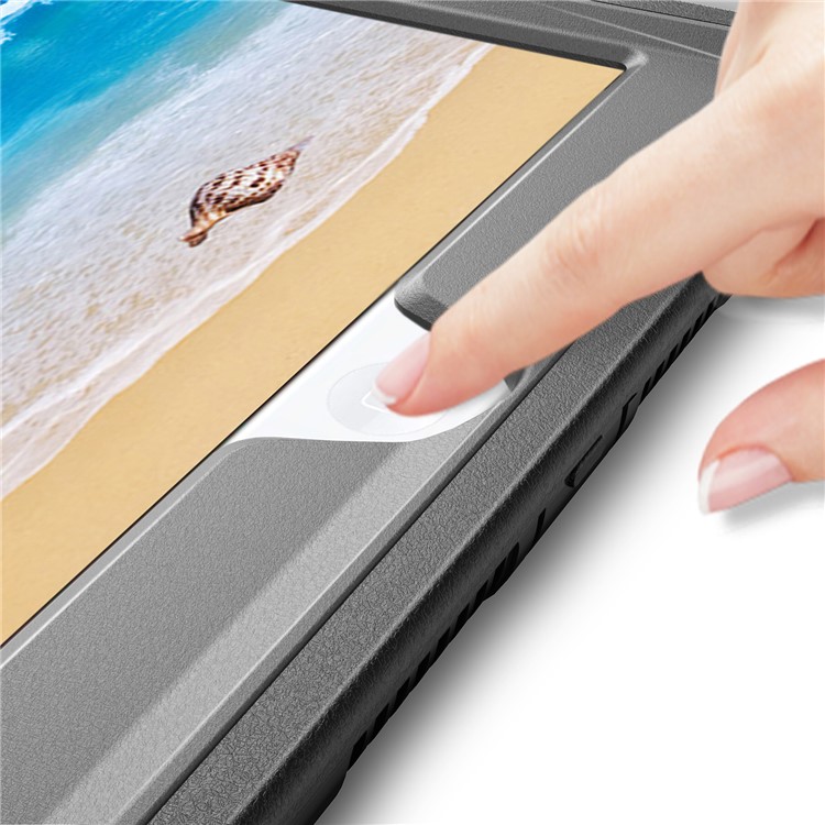Сверхпрочный ПК TPU Гибридный Планшет Для Ipad 9,7-дюймовый (2017) С Поворотной Подставкой - Черный-6