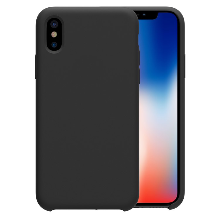 NILLKIN Flex Pure Series Liquid Silicone Case for iPhone XS / X 5.8 inch - Black