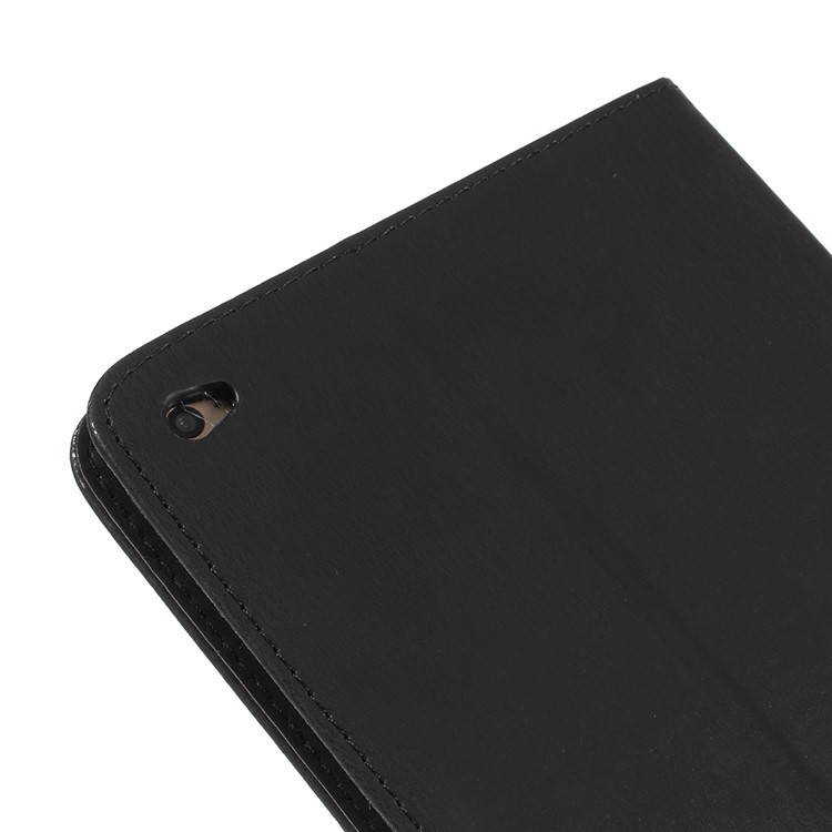 Imprint Butterfly Flower Leather Stand Wallet Case for iPad mini 4 - Black-8