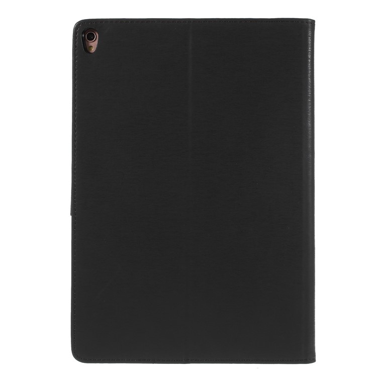 For iPad Pro 10.5-inch (2017) Imprint Butterfly Flower Leather Wallet Stand Case - Black-2
