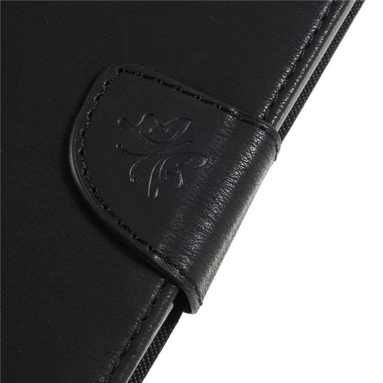 For iPad Pro 10.5-inch (2017) Imprint Butterfly Flower Leather Wallet Stand Case - Black-6