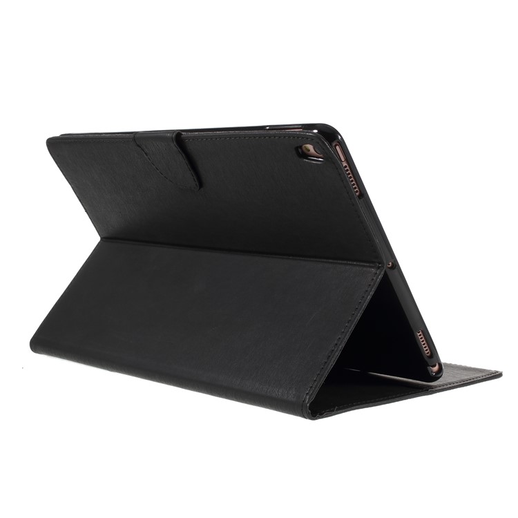 For iPad Pro 10.5-inch (2017) Imprint Butterfly Flower Leather Wallet Stand Case - Black-9