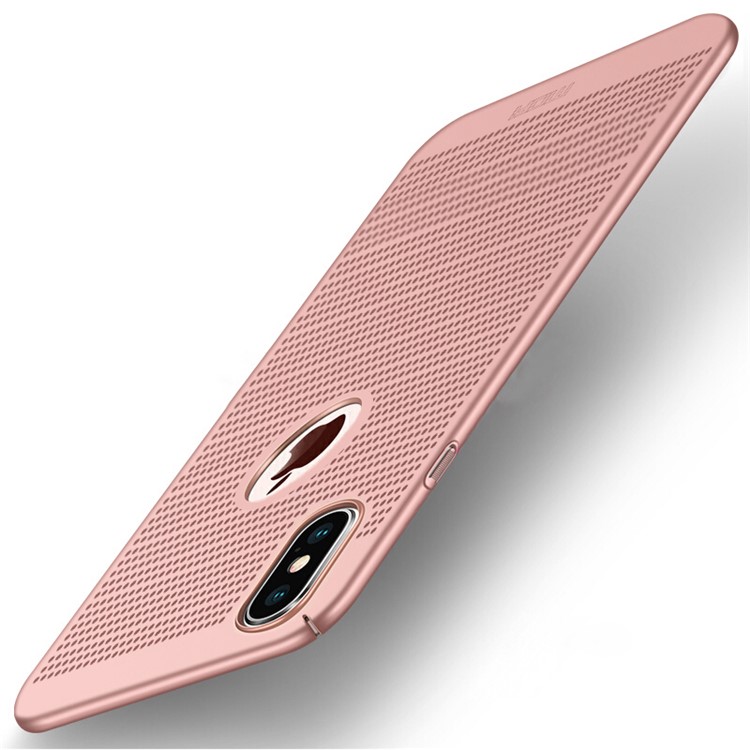 MOFI Hard Plástico Dissipação De Calor Móvel Caso Acessório Para Iphone X / 10 5,8 Polegadas - Rosa Ouro-1