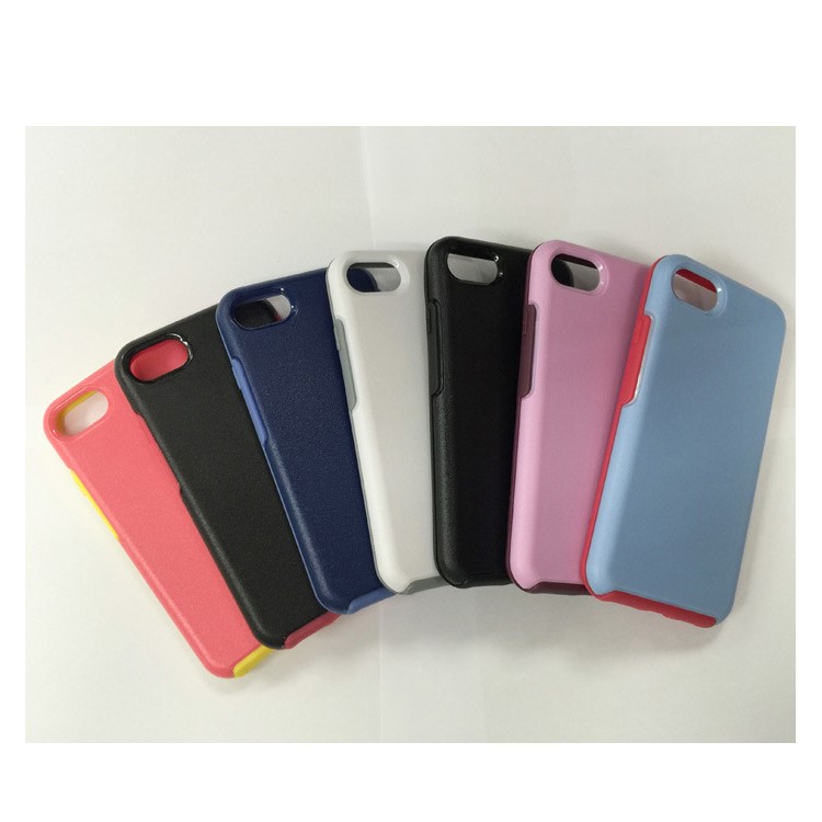 Two-tone PC + TPU Hybrid Phone Case for iPhone 8 / 7 - Black / Red-8