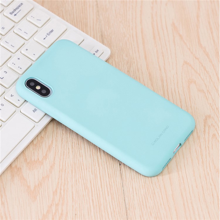 MOLAN CANO Caoutchouté TPU Arrière Couverture Pour Iphone X - Bébé Bleu-1