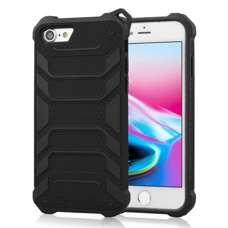 

ANGIBABE Паук Серии TPU + ПК Ударопрочный Гибридный Чехол Для Iphone 8 / 7 4,7-дюймовый - Черный