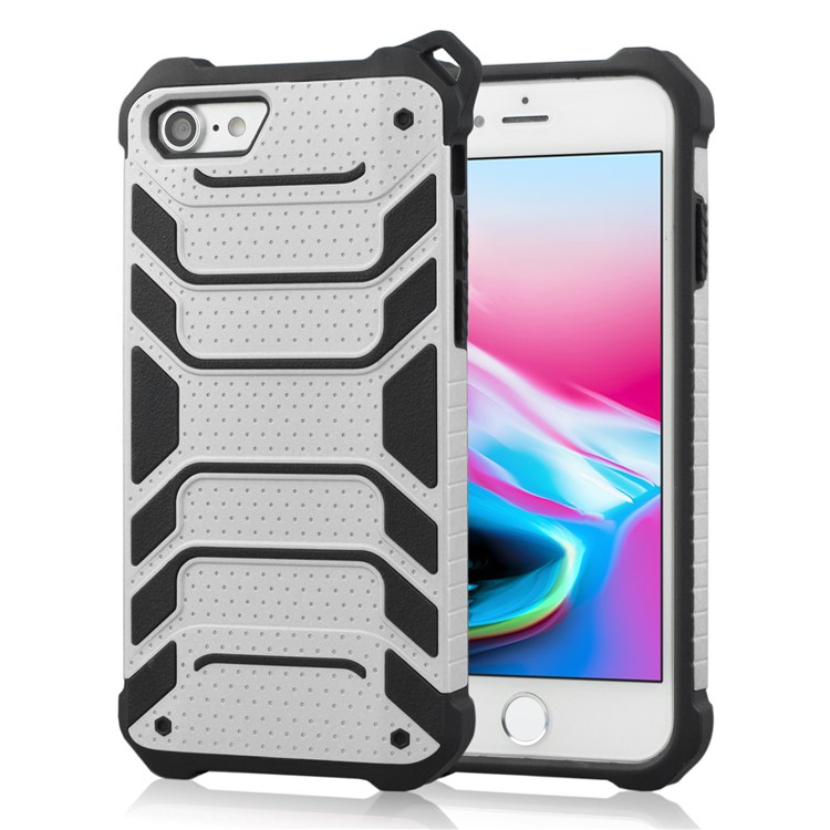 

ANGIBABE Spider Series TPU+PC Shockproof Hybrid Cover for iPhone 8 / 7 4.7-inch - Silver