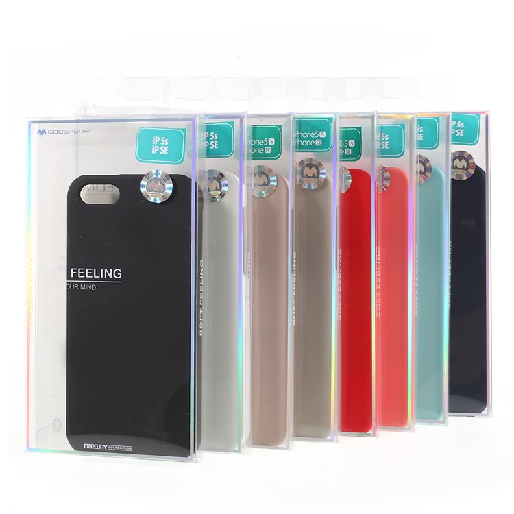 MERCURY GOOSPERY Matte Skin TPU Phone Cover for iPhone SE/5s/5 - Black-6