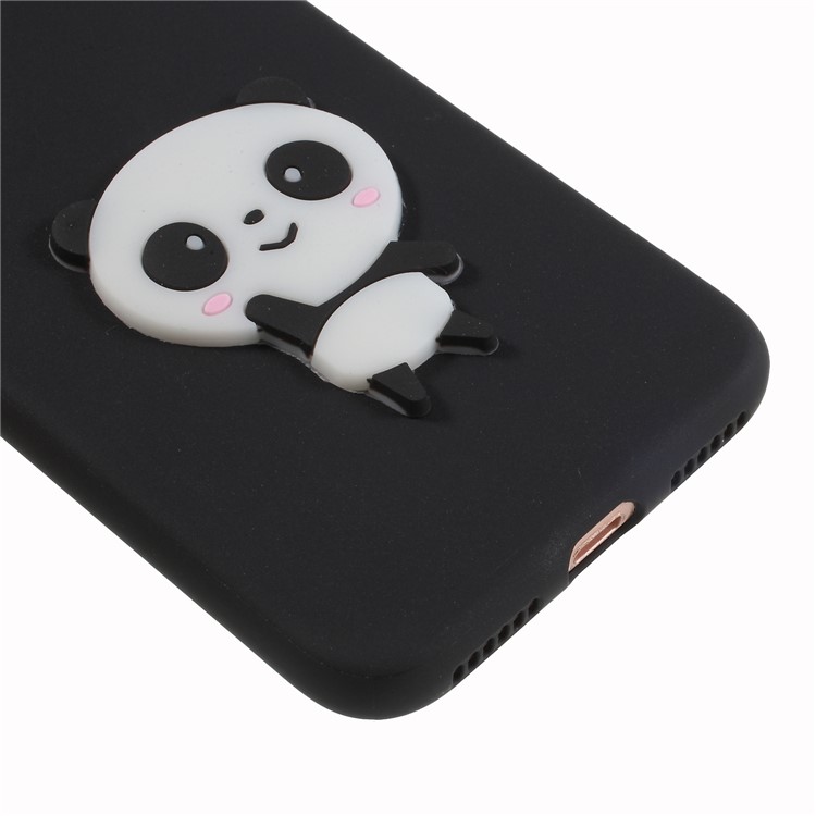 3D Pattern Soft TPU Phone Case for iPhone 8/7 4.7 inch - Black Background Panda-5