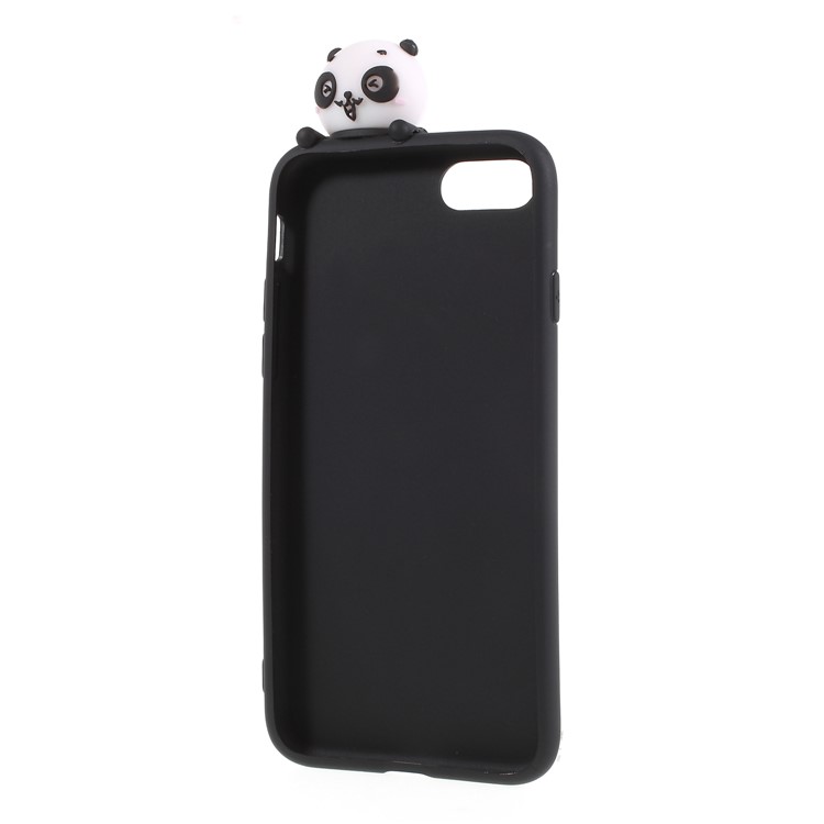 3D Pattern Soft TPU Phone Case for iPhone 8/7 4.7 inch - Black Background Panda-6