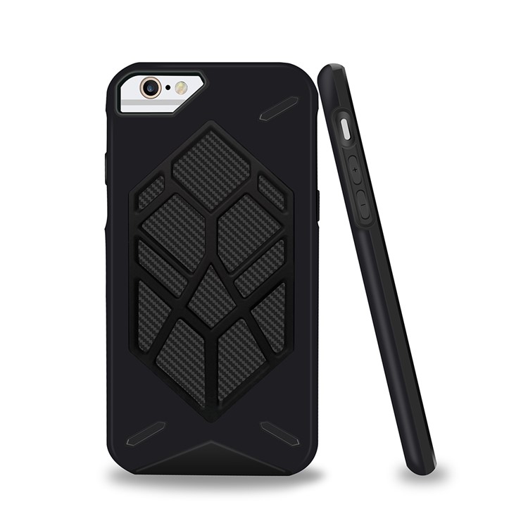 Cool Geometric Figure PC + Silicone 2-piece Shockproof Hybrid Back Case for iPhone 8/7/6s/6 - Black-2