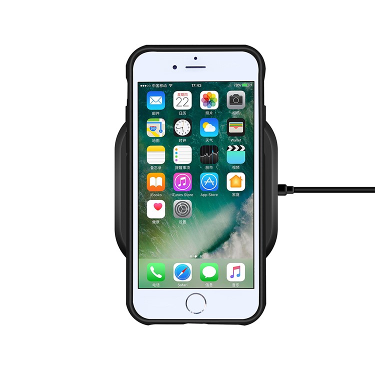 Cool Geometric Figure PC + Silicone 2-piece Shockproof Hybrid Case for iPhone X (Ten) - Black-9