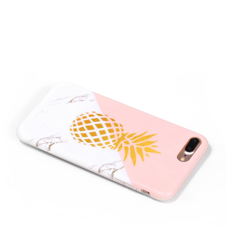 Stylish Marble Pattern IMD TPU Phone Case for iPhone 8 Plus/7 Plus 5.5 inch - Pineapple-4