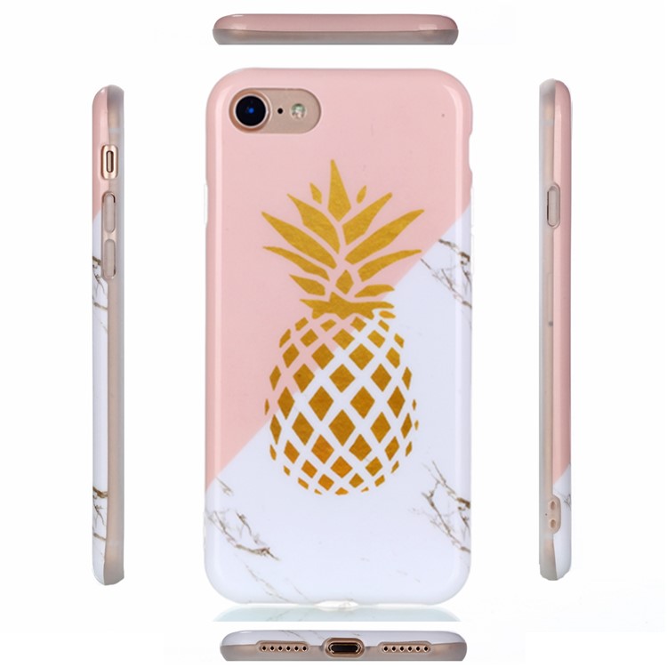 Pattern Printing Soft TPU Case for iPhone 8/7 - Pineapple Pattern-2