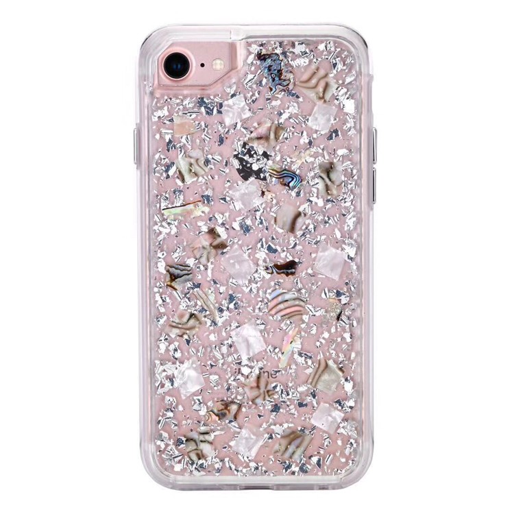 Epoxy Dried Real Flower Preservation PC TPU Hybrid Case for iPhone 8 Plus/7 Plus/6s Plus/6 Plus - Style A-1