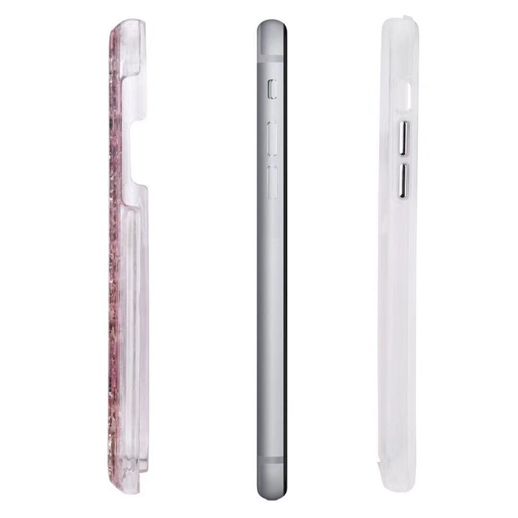 For iPhone X (Ten) Epoxy Dried Real Flower Preservation PC TPU Hybrid Back Case - Style A-2