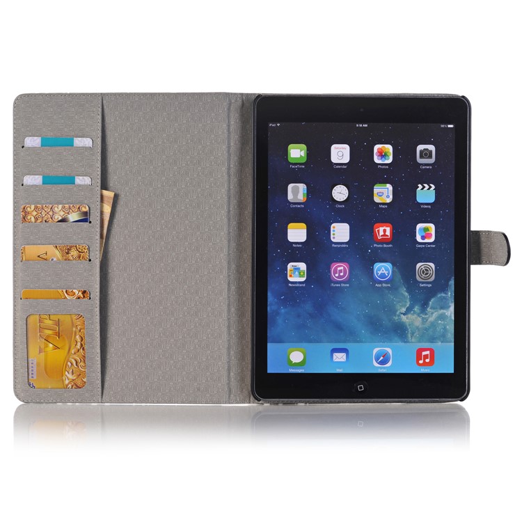 Starry Sky Wallet Stand Leather Smart Case for iPad 9.7-inch (2018)/9.7-inch (2017) - White-6