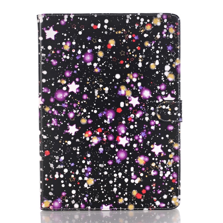 

Starry Sky Wallet Stand Leather Smart Protective Cover for iPad 9.7-inch (2018)/9.7-inch (2017) - Purple