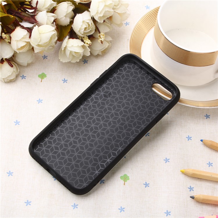 360 Degree Rotary Ring Holder Kickstand PC + Embossment Pattern Printing TPU Combo Back Mobile Cover for iPhone 8/7 4.7 inch - Pink-6
