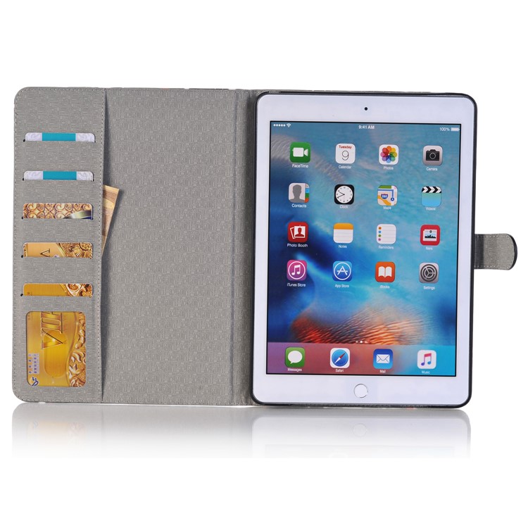 Starry Sky Pattern Smart Awakening Stand Leather Wallet Flip Case for iPad 9.7 (2018) / 9.7 (2017) - White-6