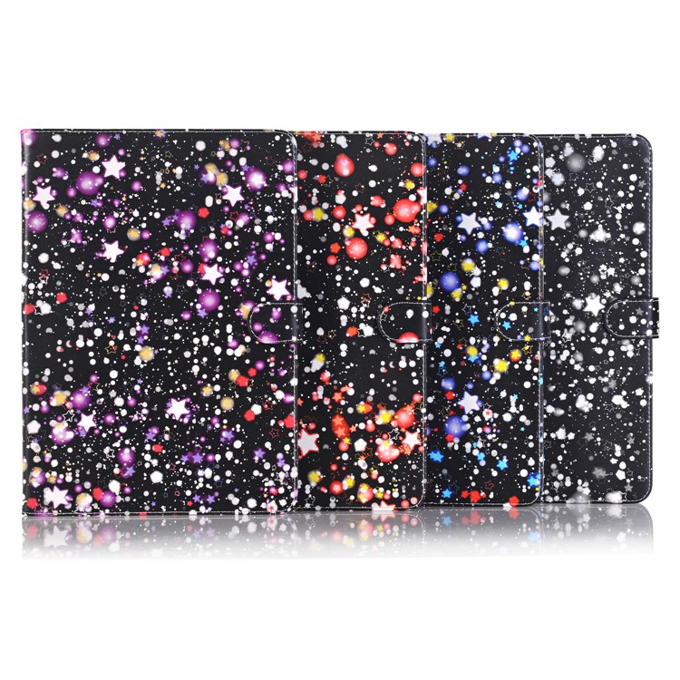 Starry Sky Pattern Smart Awakening Stand Leather Wallet Flip Case for iPad 9.7 (2018) / 9.7 (2017) - White-7