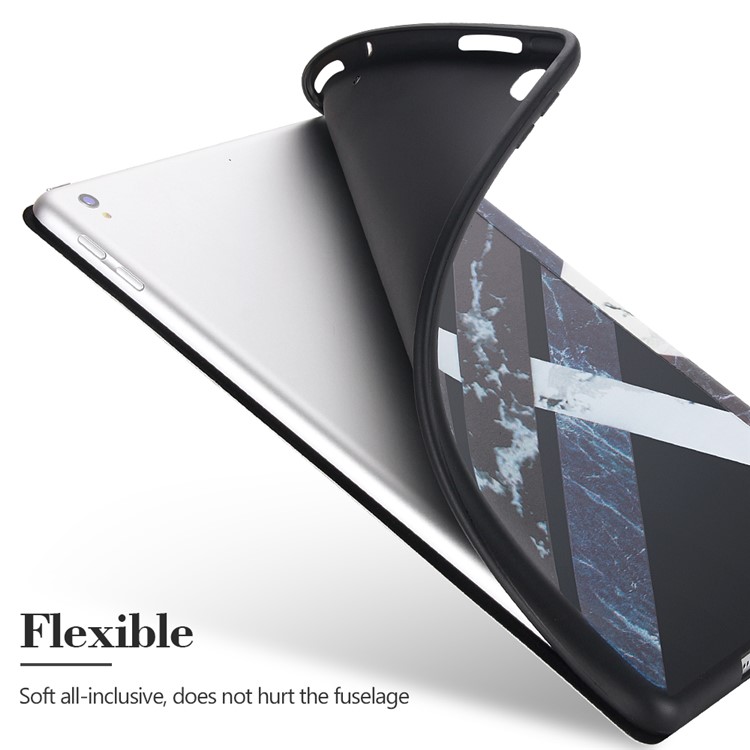 Marble Pattern Tri-fold Stand PU Leather Smart Case for iPad Pro 10.5-inch (2017) - Blue-6