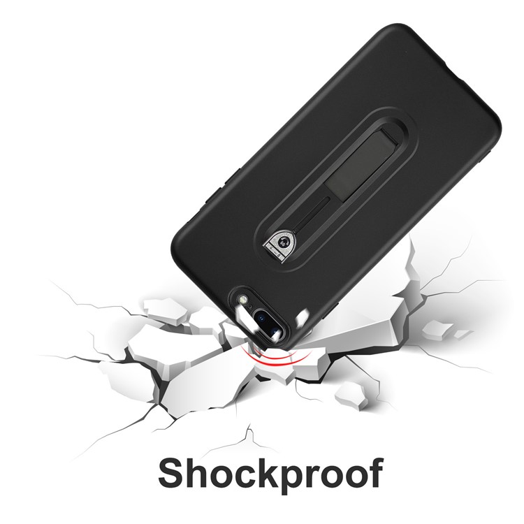 Matte TPU Shell Case with Sliding Kickstand for iPhone 8 Plus / 7 Plus - Black-7