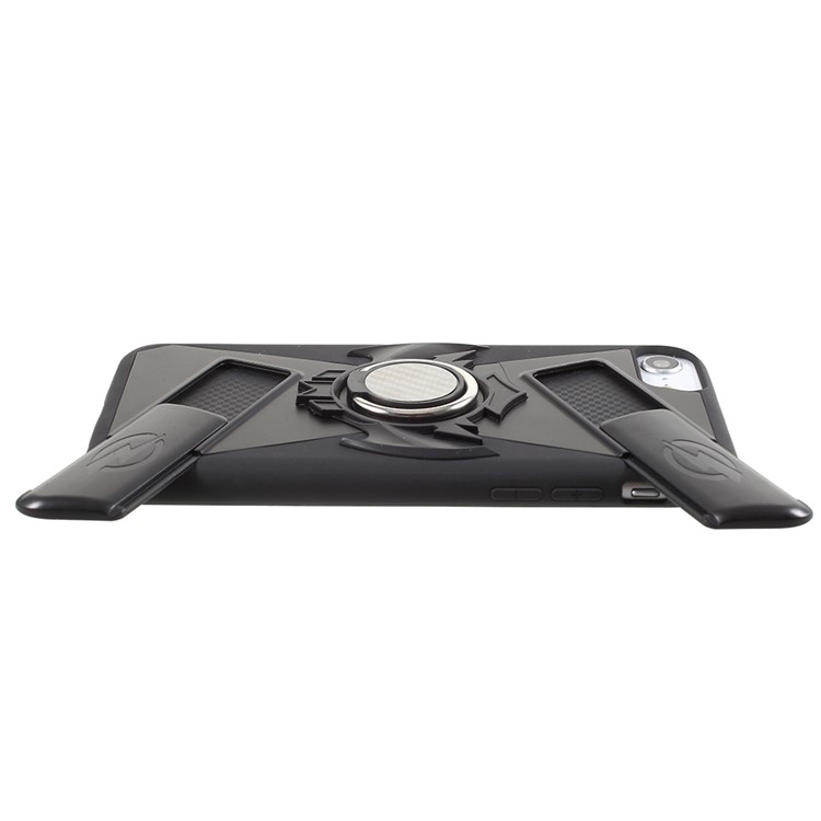 TPU + PC Hybrid Game Joysticks Case with Finger Ring Kickstand for iPhone 8/7/6s/6 - Black-6
