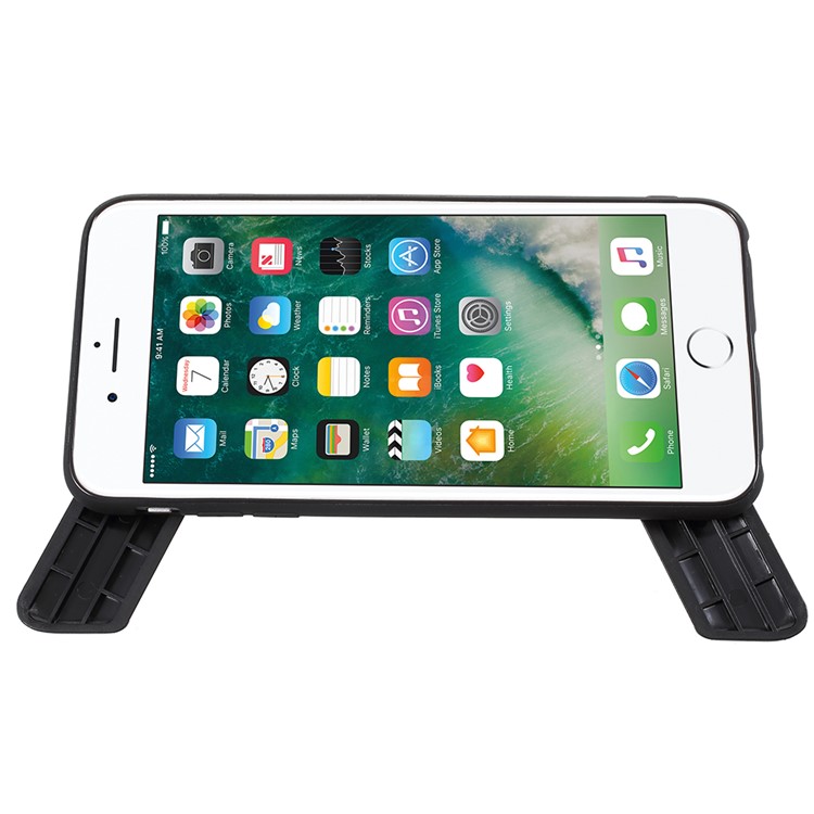 TPU + PC Hybrid Game Joysticks Case with Finger Ring Kickstand for iPhone 8 Plus/7 Plus/6s Plus/6 Plus - Black-6