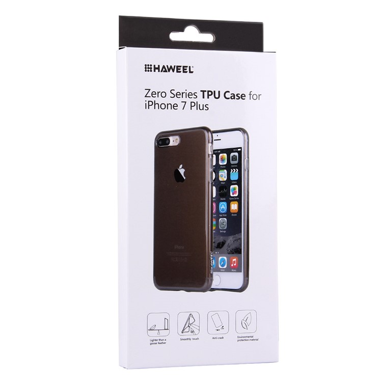 HAWEEL HWL2206 Soft Clear TPU Case for iPhone 8 Plus/7 Plus 5.5 inch - Black-11