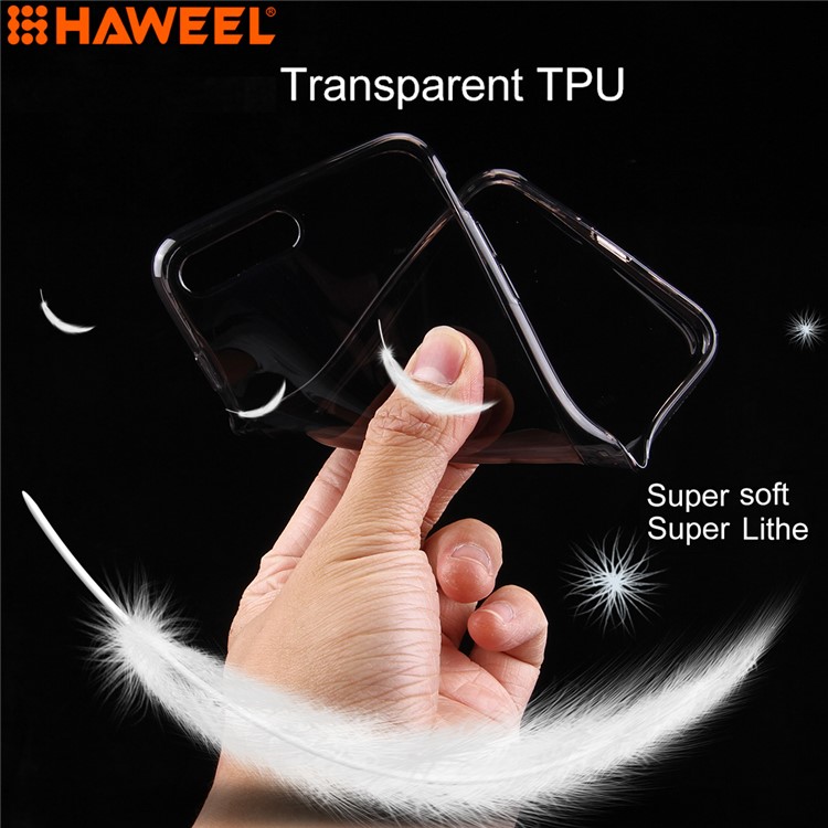HAWEEL HWL2206 Soft Clear TPU Case for iPhone 8 Plus/7 Plus 5.5 inch - Black-5