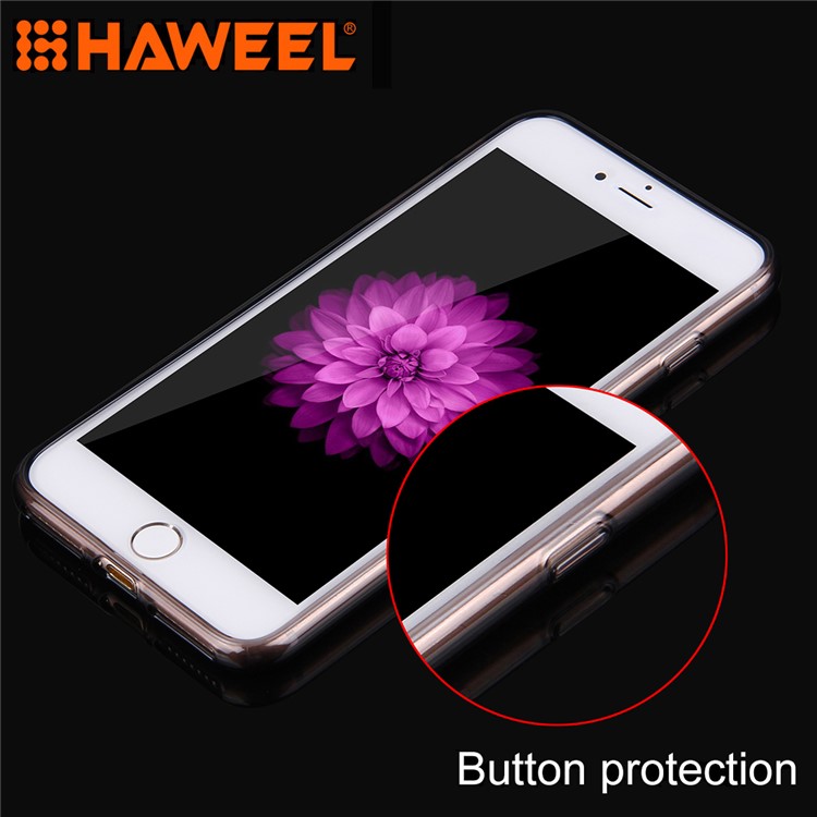 HAWEEL HWL2206 Soft Clear TPU Case for iPhone 8 Plus/7 Plus 5.5 inch - Black-8