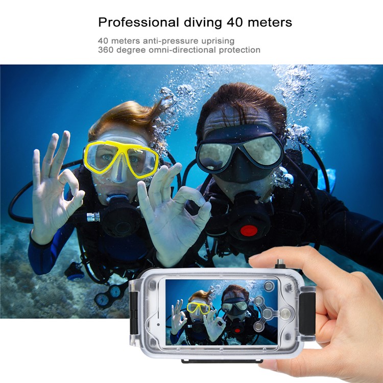 HAWEEL HWL2500B 40M Waterproof Snow/Shock/Dirt Proof Case with Camera Lens for iPhone 6s Plus / 6 Plus - Black-10