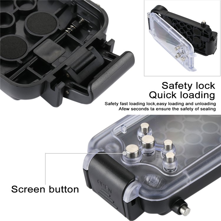 HAWEEL HWL2500B 40M Waterproof Snow/Shock/Dirt Proof Case with Camera Lens for iPhone 6s Plus / 6 Plus - Black-3