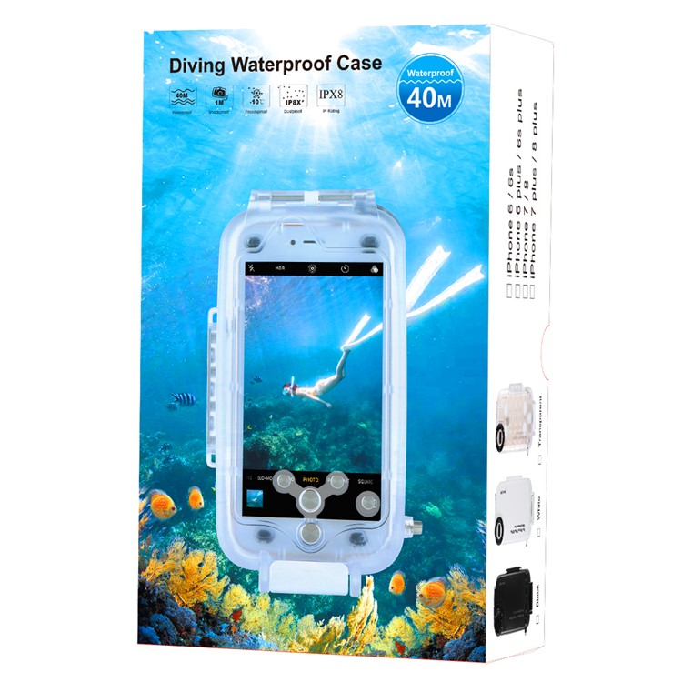 HAWEEL HWL2500B 40M Waterproof Snow/Shock/Dirt Proof Case with Camera Lens for iPhone 6s Plus / 6 Plus - Black-8