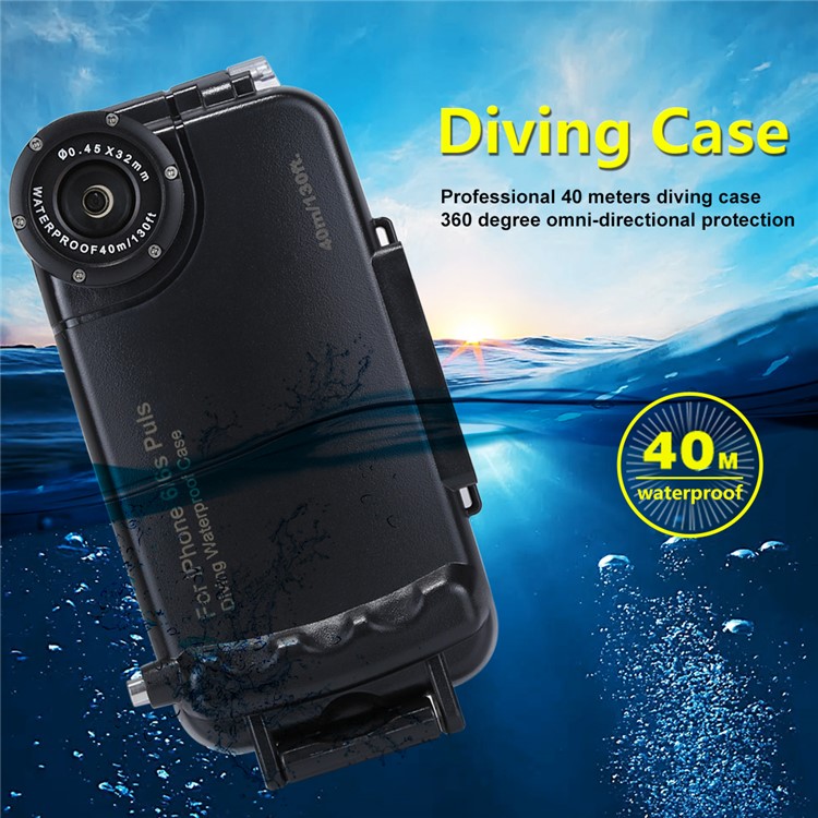 HAWEEL HWL2500B 40M Waterproof Snow/Shock/Dirt Proof Case with Camera Lens for iPhone 6s Plus / 6 Plus - Black-9