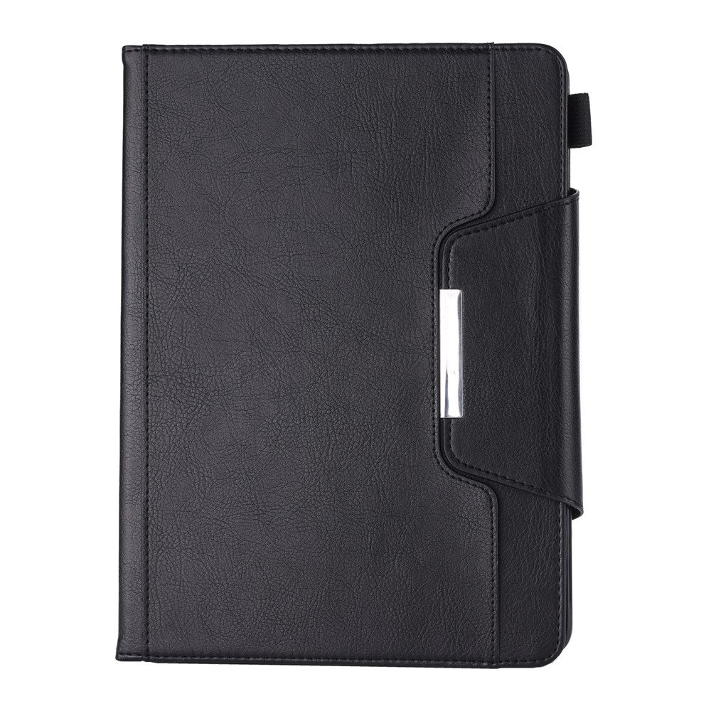 Crazy Horse Leather Wallet Stand Smart Casing for iPad 9.7-inch (2018)/9.7-inch (2017)/9.7 inch (2016)/Air 2/Air - Black-2