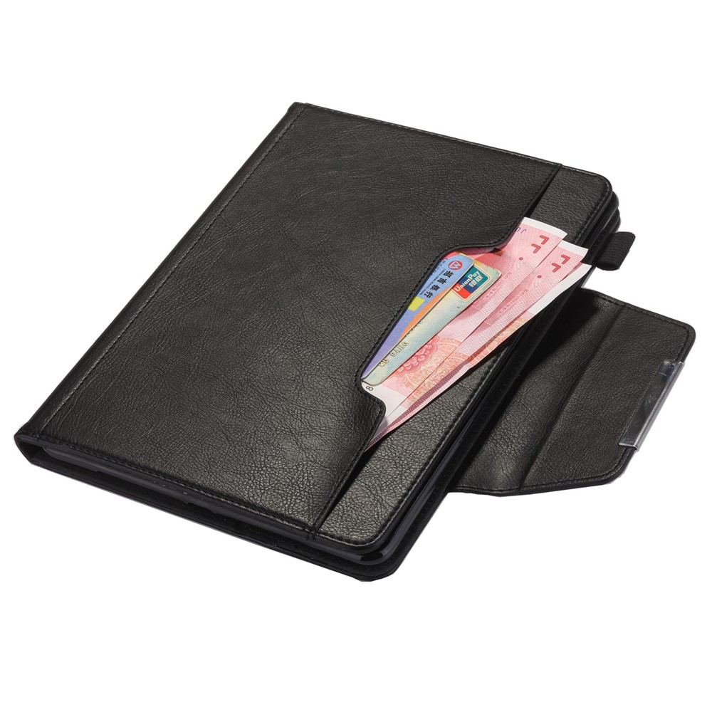 Crazy Horse Leather Wallet Stand Smart Casing for iPad 9.7-inch (2018)/9.7-inch (2017)/9.7 inch (2016)/Air 2/Air - Black-8