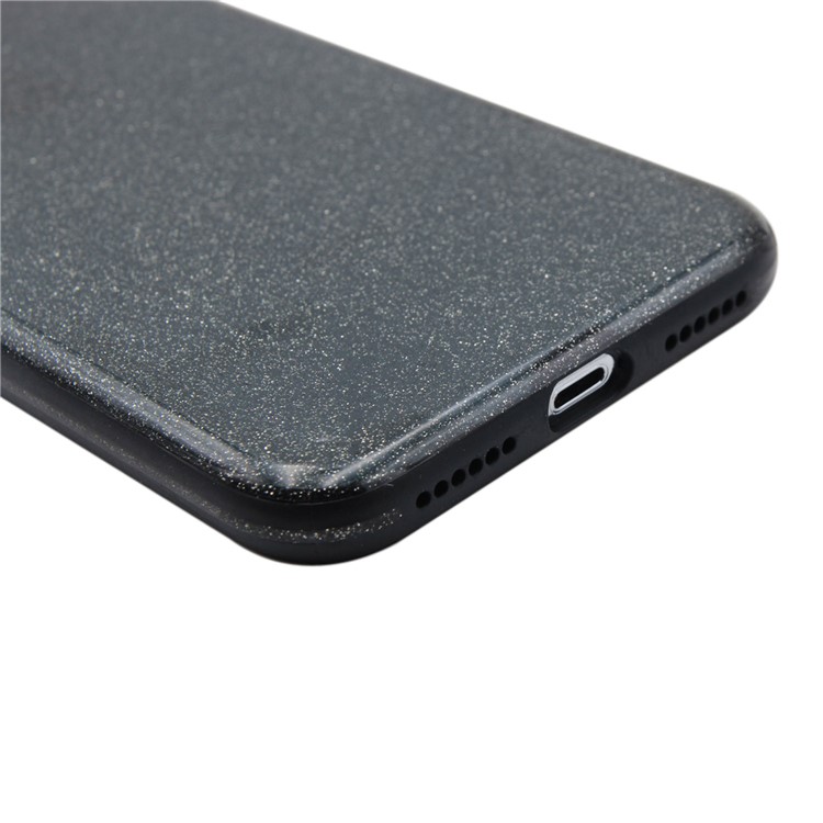 Glittery Powder Soft TPU Phone Case for iPhone X - Black-17