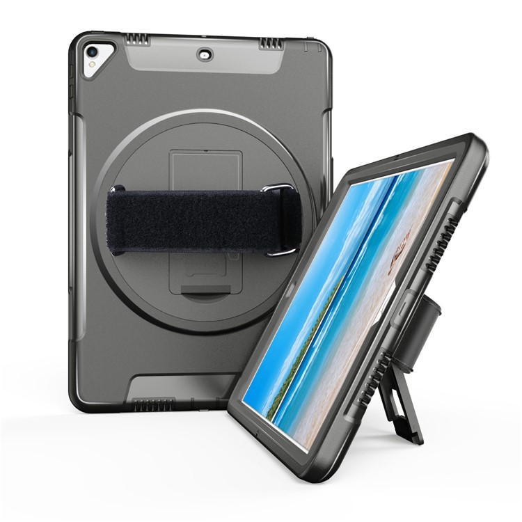 Rugged PC + TPU 3-layer Kickstand Case for iPad Pro 10.5-inch (2017) with Handstrap + Shoulder Strap-2