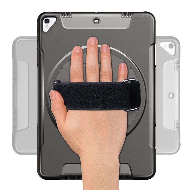 Rugged PC + TPU 3-layer Kickstand Case for iPad Pro 10.5-inch (2017) with Handstrap + Shoulder Strap-3