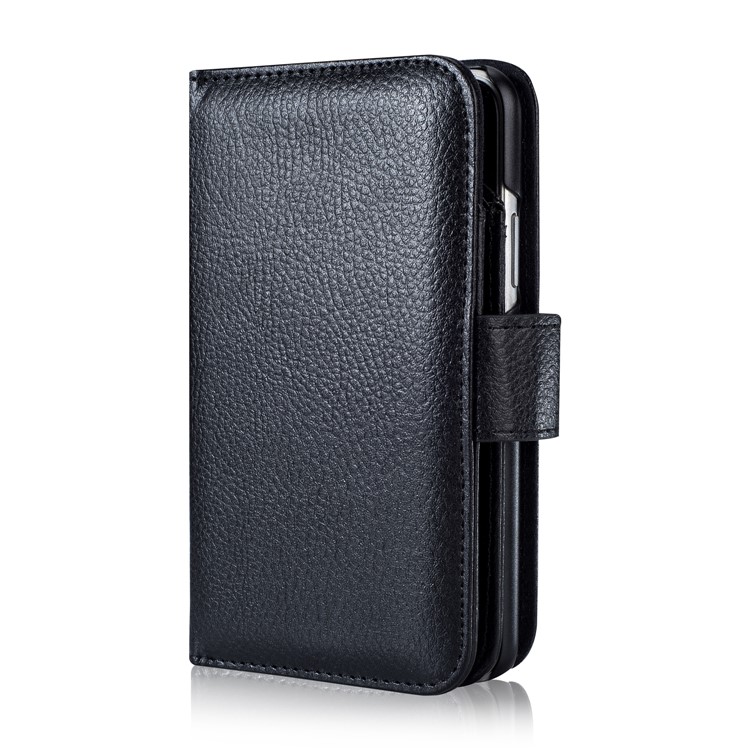 Multi Card Slots PU Leather Protection Mobile Phone Case with Stand for iPhone X - Black-4