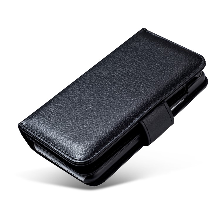 Multi Card Slots PU Leather Protection Mobile Phone Case with Stand for iPhone X - Black-8