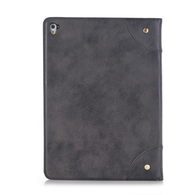 Vintage Crazy Horse Leather Stand Wallet Protection Case for iPad Pro 9.7 inch (2016) - Black-3
